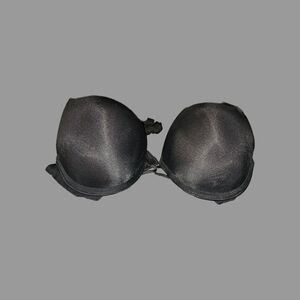 Black Strapless Padded Bra with Underwire Support